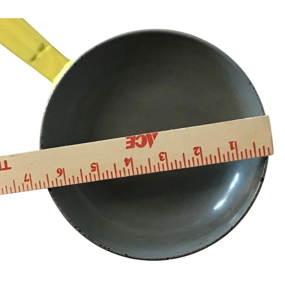 Vintage Descoware Belgium Yellow Enameled Cast Iron Skillet Fry Pan 7‎ Inch